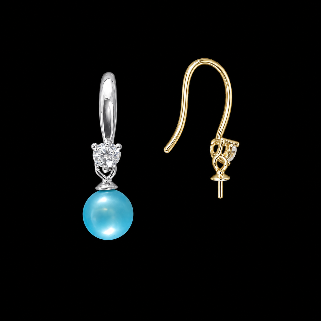 Glimmer Hook Pearl Earrings