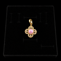 Gold Pearl Quatrefoil Pendant