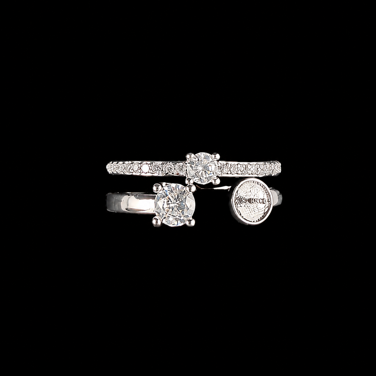 Double Band Sparkle Ring