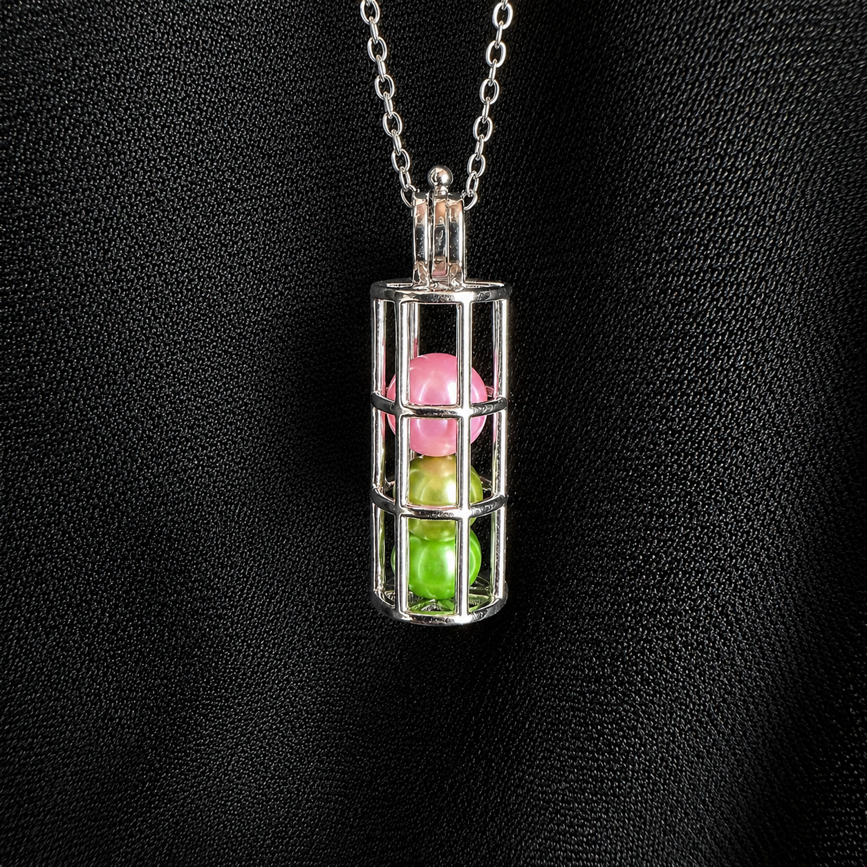 Tower Pendant Pearl Cage