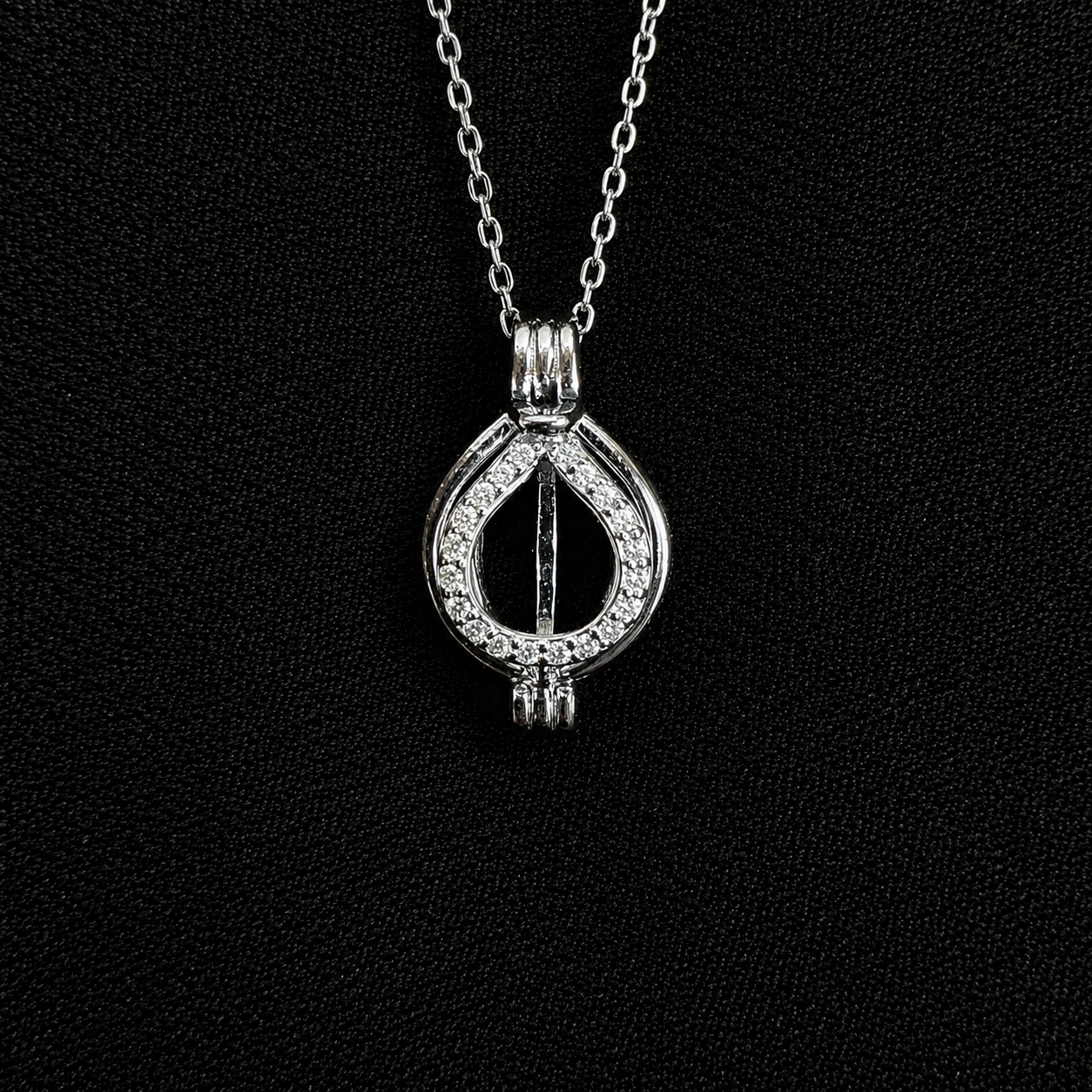 Teardrop Pendant Pearl Cage