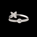 Simple Sparkle Butterfly Ring