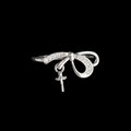 Sparkle Bow Pearl Drop Ring