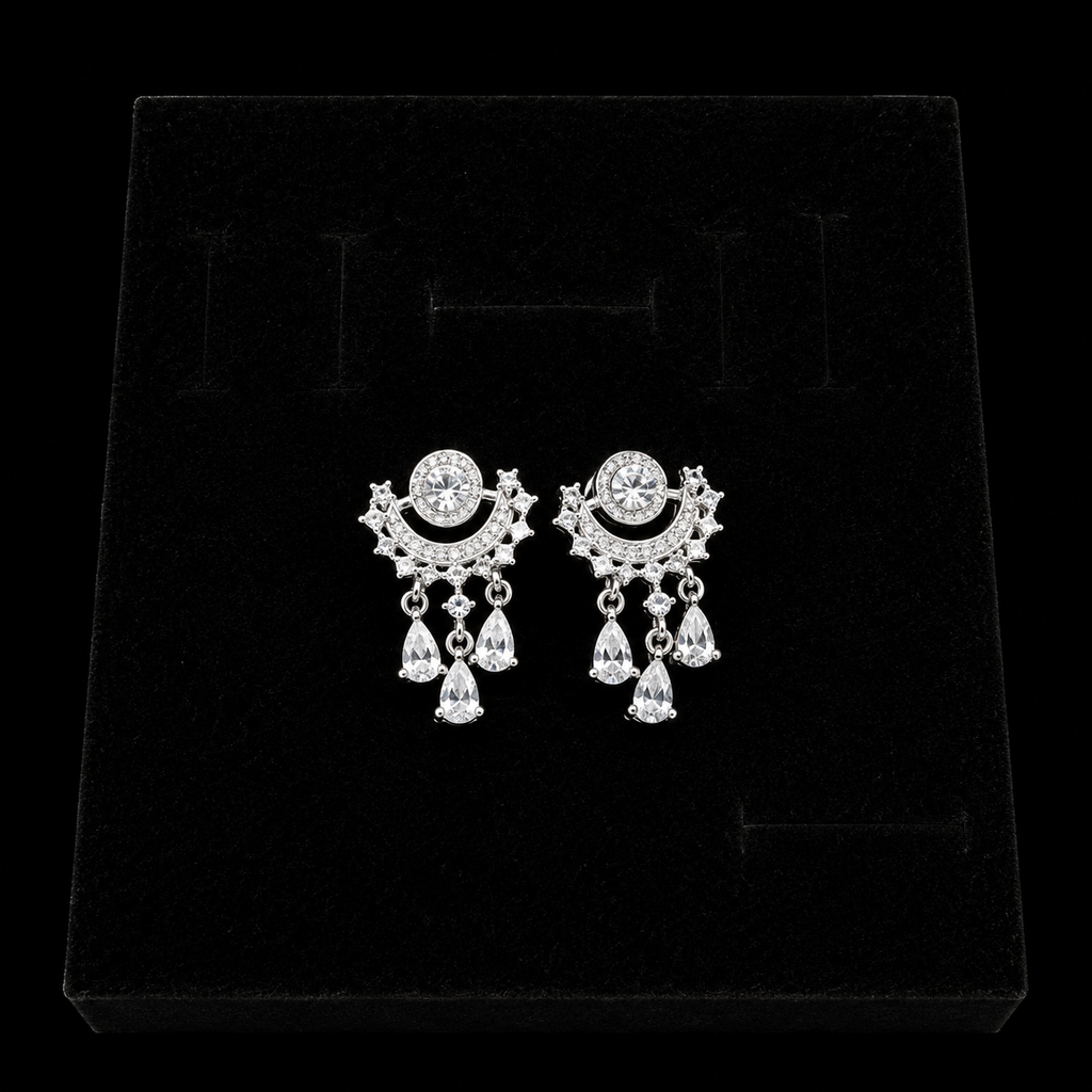 Pearl Glimmer Cascade Earrings
