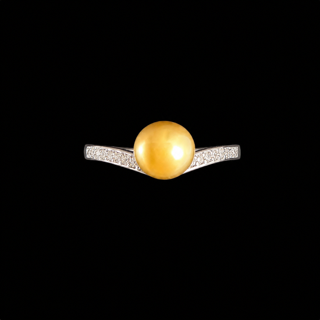Simple Sparkle V Band Ring