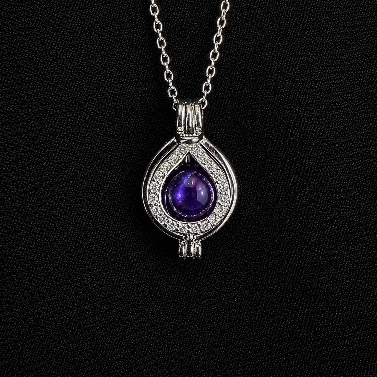 Teardrop Pendant Pearl Cage
