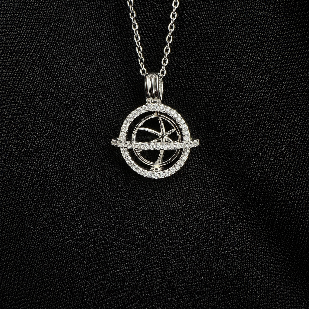 Orbital Pendant Pearl Cage