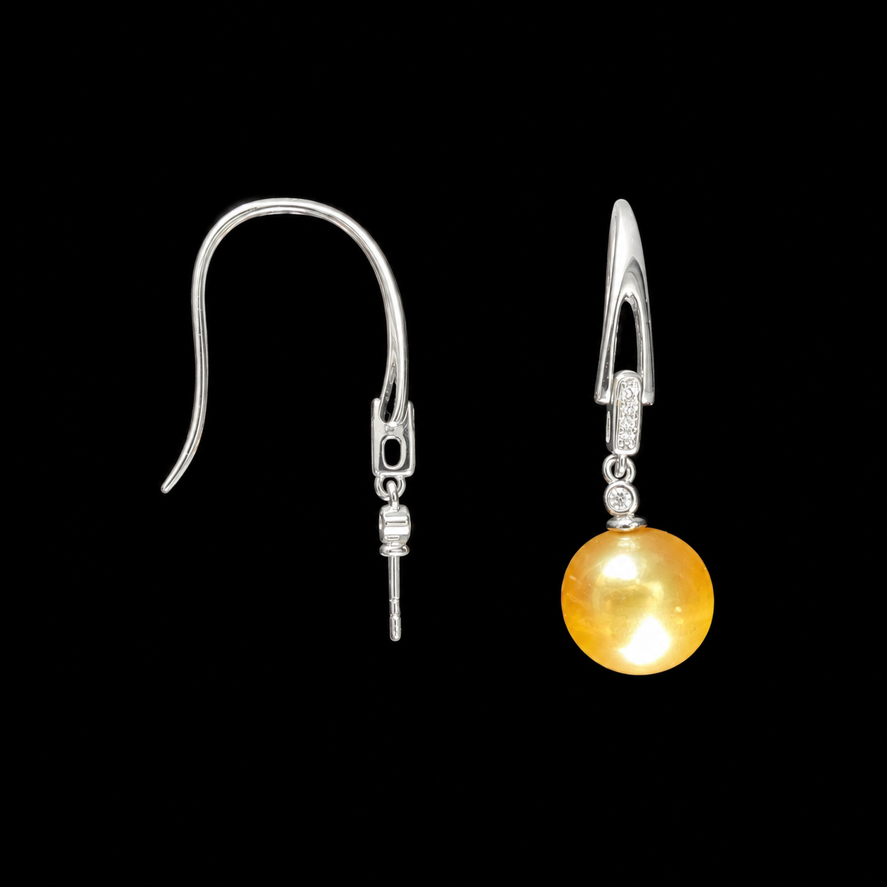 Luxe Hook Pearl Earrings