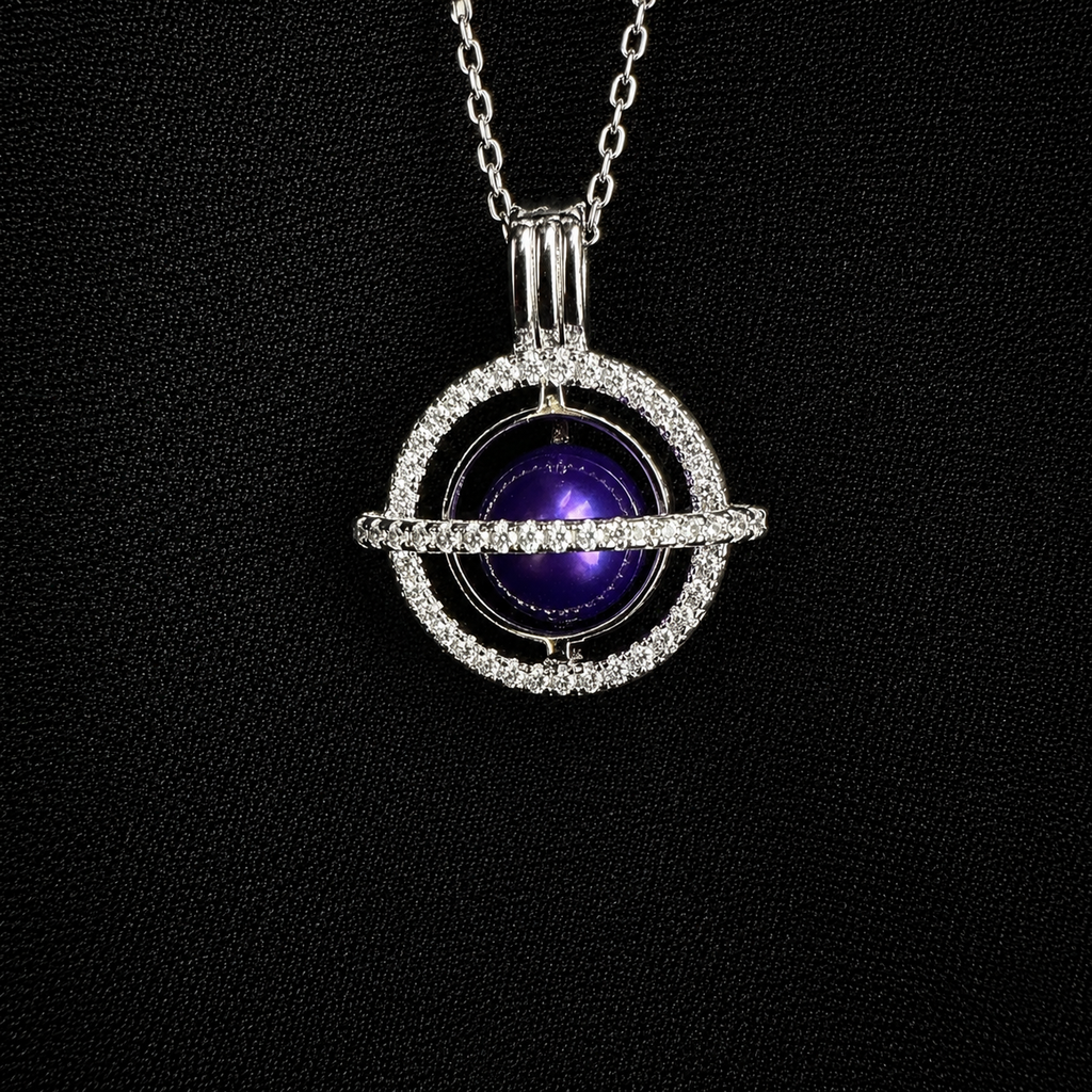 Orbital Pendant Pearl Cage