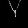 Simple V CZ Drop Pendant