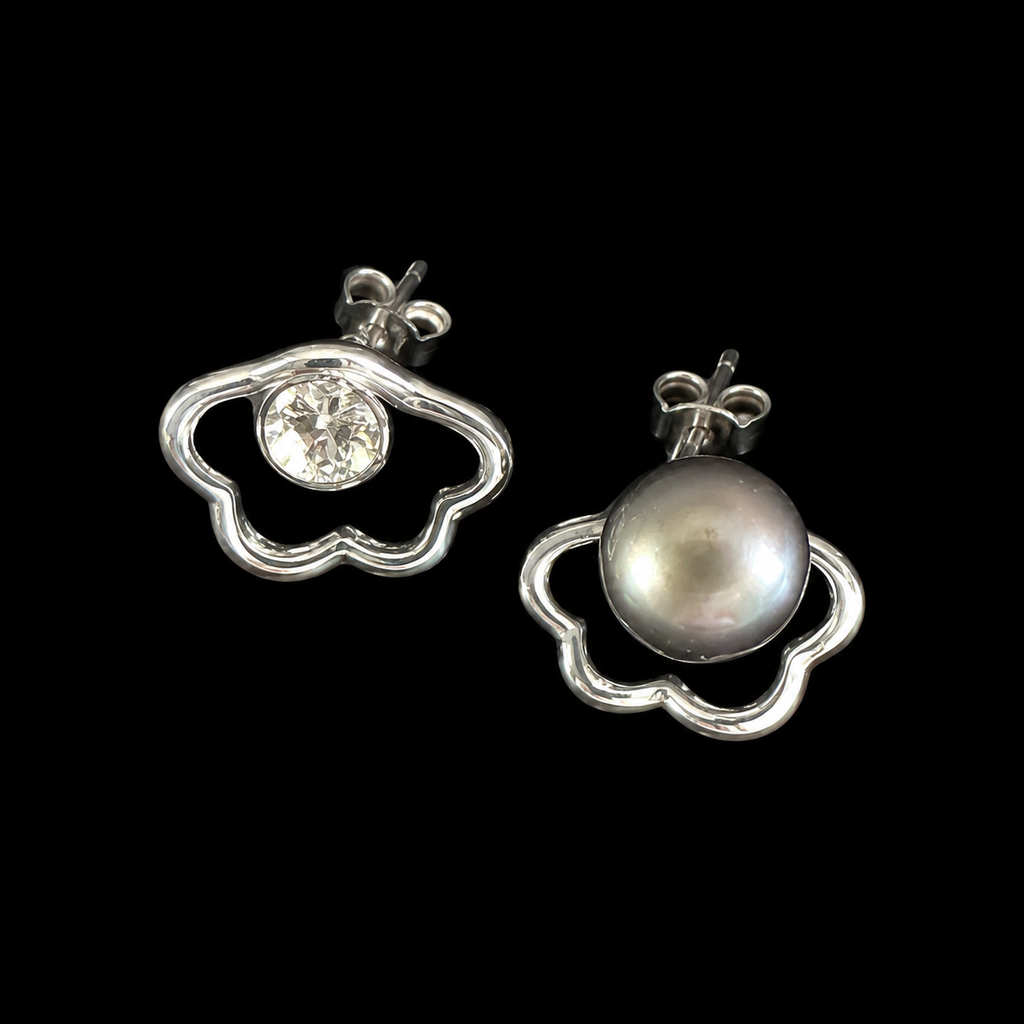 Soft Cloud Pearl Earrings