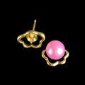 Gold Soft Cloud Mini Pearl Earrings