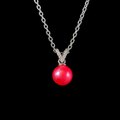 Simple V CZ Drop Pendant