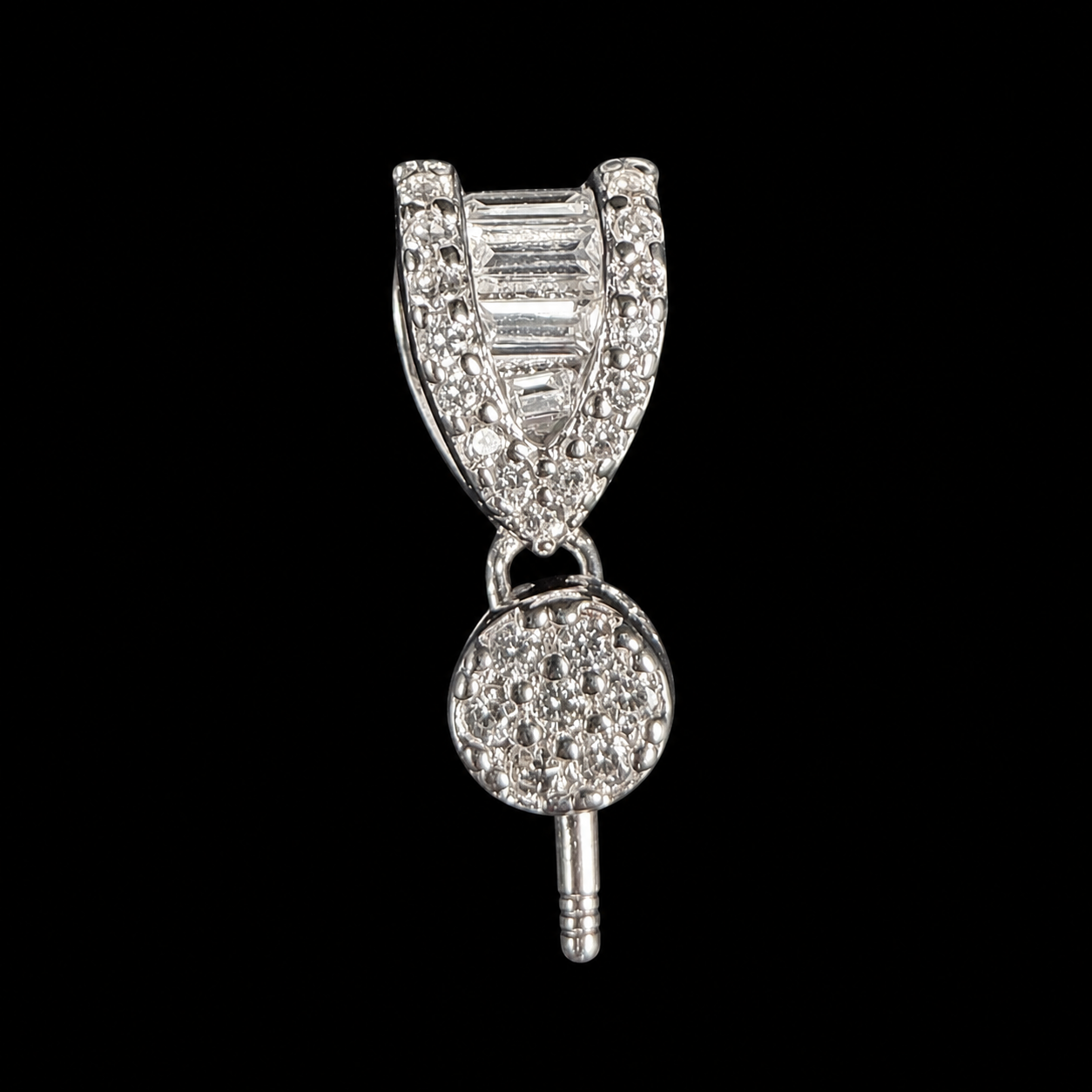Brilliant Pavé Pearl Pendant