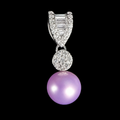 Silver Brilliant Pavé Pearl Pendant