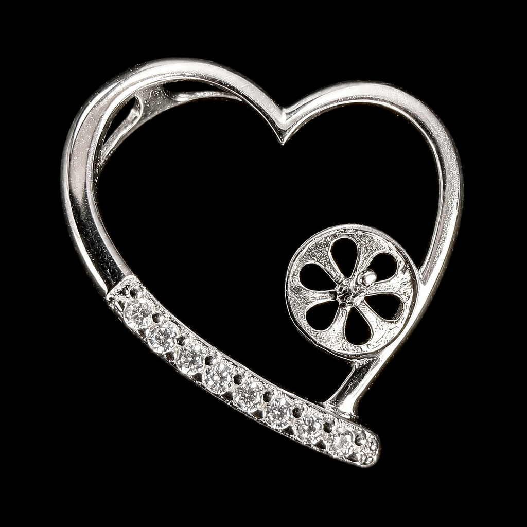 Glimmer Heart Pearl Pendant
