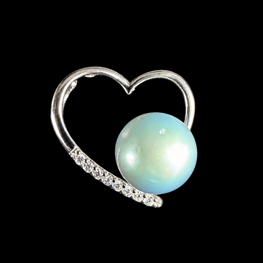 Glimmer Heart Pearl Pendant