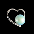 Glimmer Heart Pearl Pendant