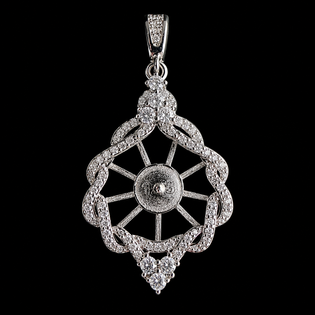 Crystal Lace Edison Pearl Pendant