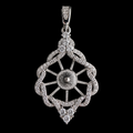 Crystal Lace Edison Pearl Pendant