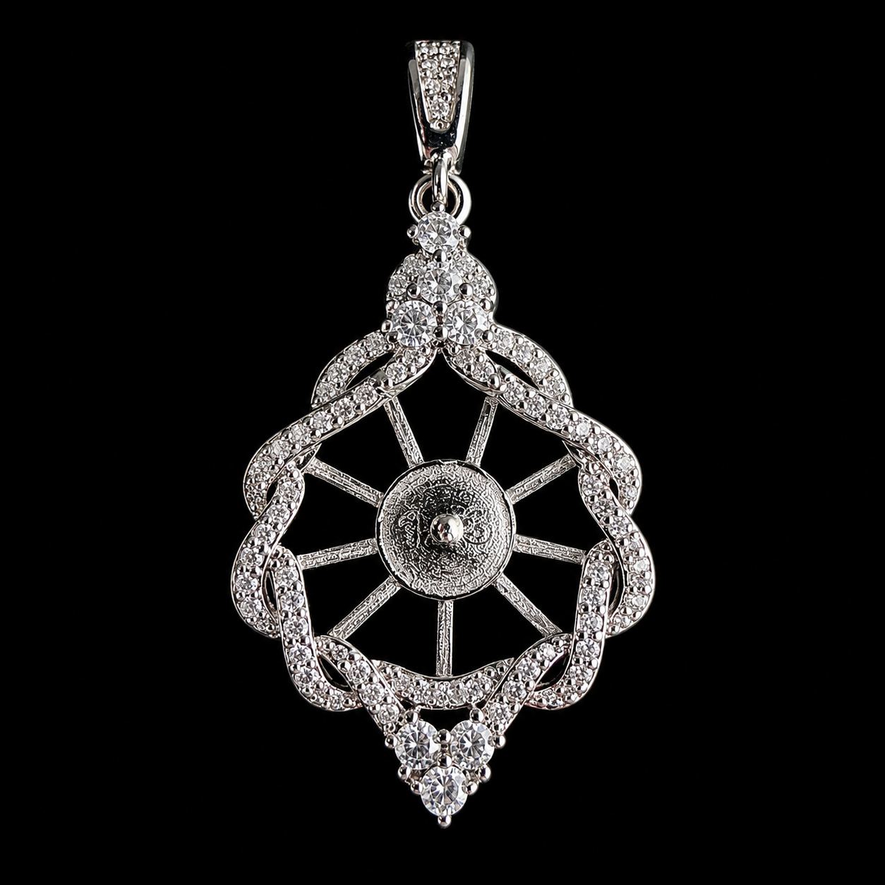 Crystal Lace Edison Pearl Pendant