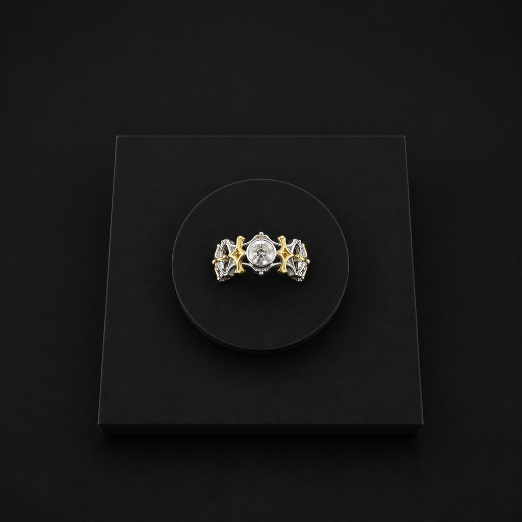 Two Toned Bazanas Ring