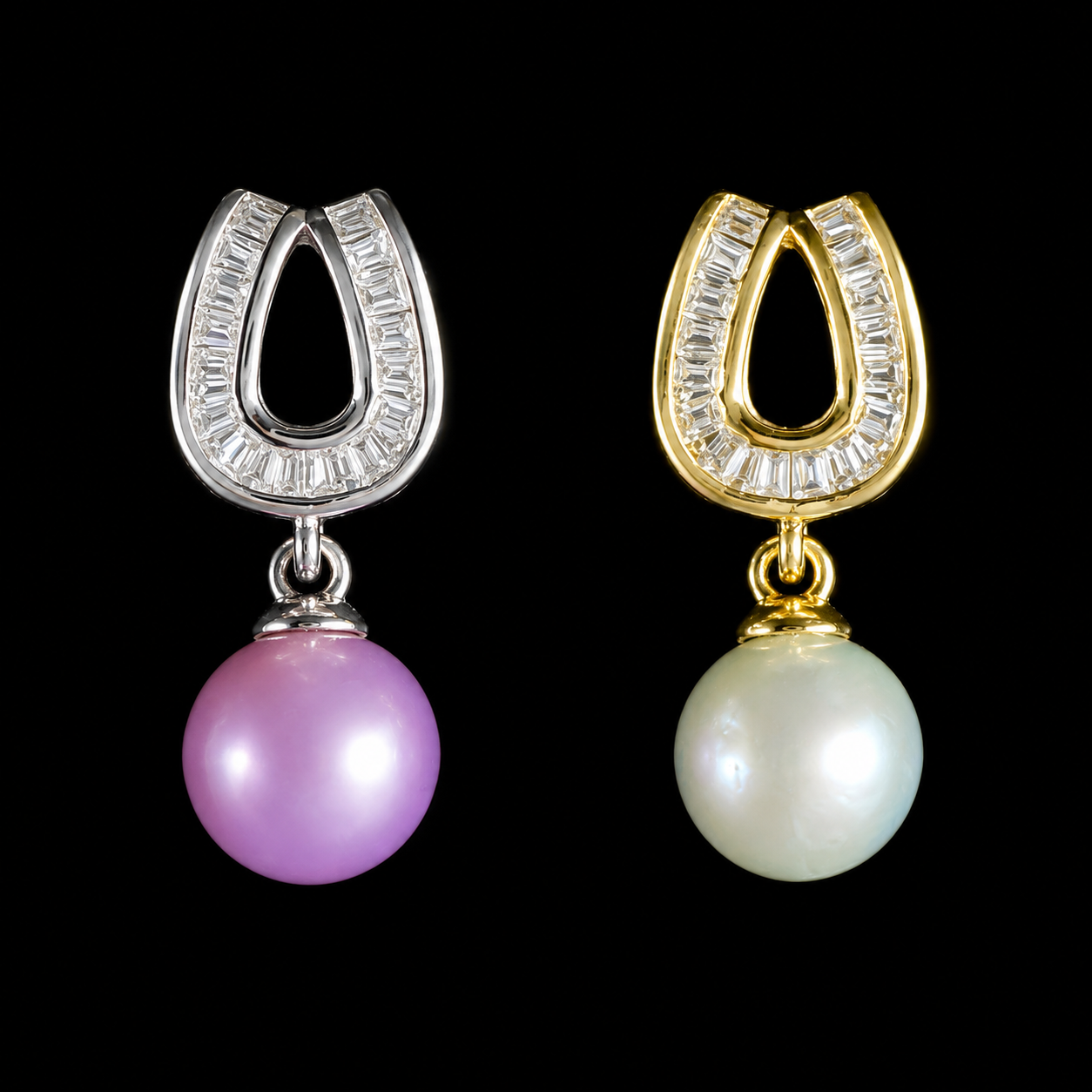 Lucky Horseshoe Pearl Pendant