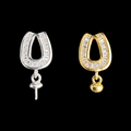Lucky Horseshoe Pearl Pendant