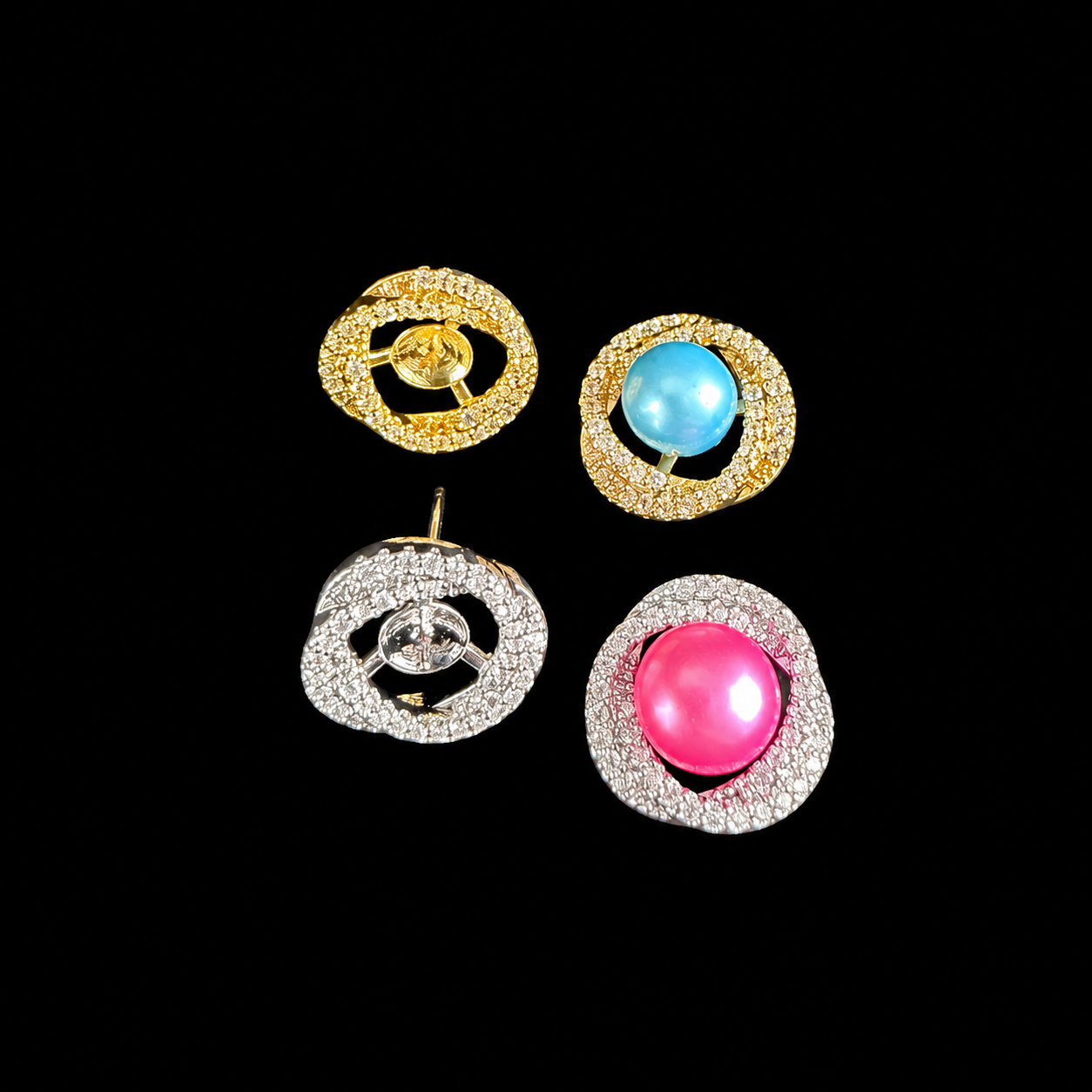 Pearl Glow Halo Earrings
