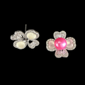Four Hearts Pearl Earrings
