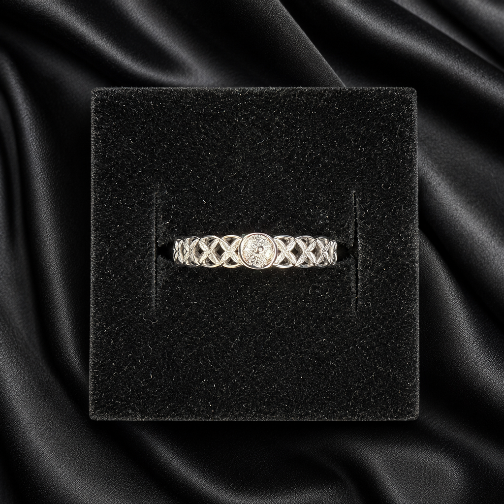Cross Hatch Pattern Ring