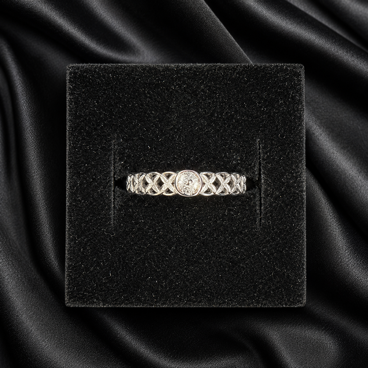 Cross Hatch Pattern Ring