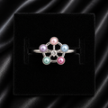 Pentagon Sparkle Mini Pearl Ring