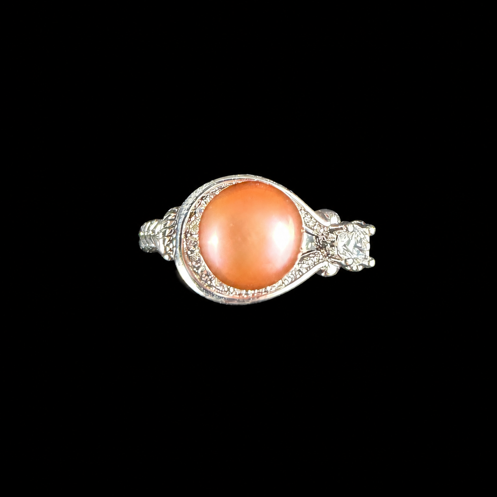 Teardrop Sparkly Pearl Ring