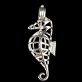 Silver Seahorse Pearl Cage