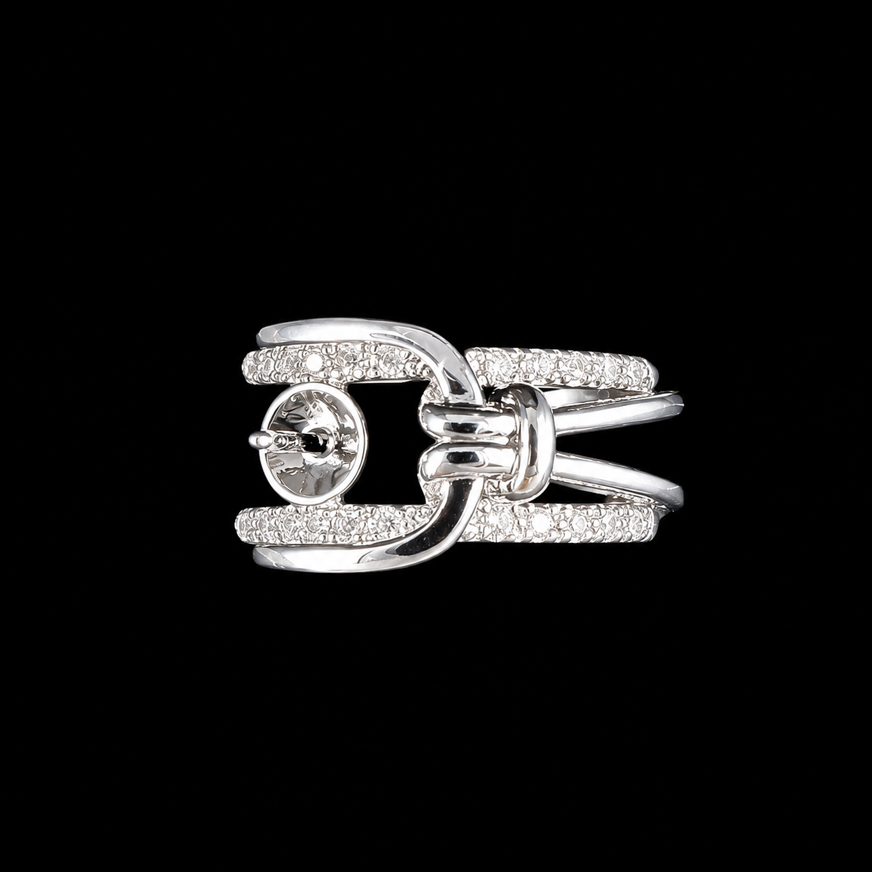 Ornate Glow Pearl Ring