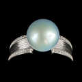 Polished Band Pearl Ring