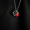 Simple Box Pendant Pearl Cage