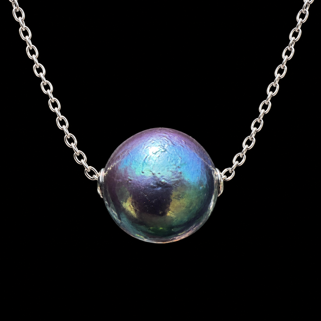 Simple Sterling Silver Suspended/Floated Edison Pendant