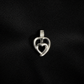 Double Heart Pendant Pearl Cage
