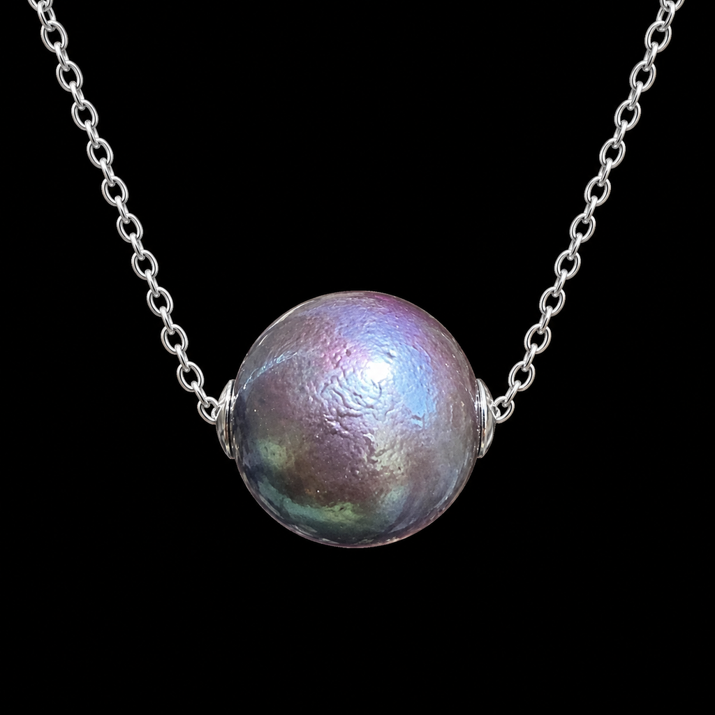 Simple Sterling Silver Suspended/Floated Edison Pendant