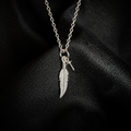 Feather and Pearl Pendant