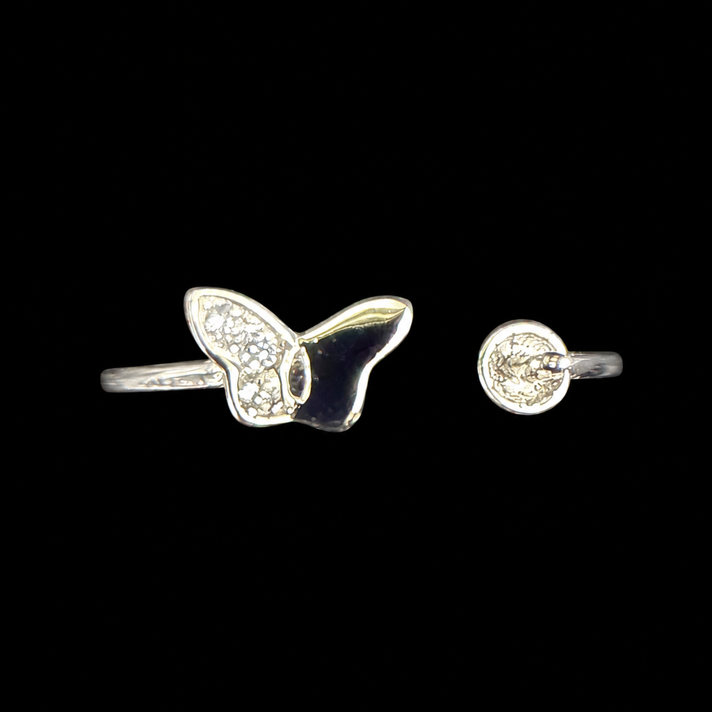 Sweet Butterfly Pearl Ring
