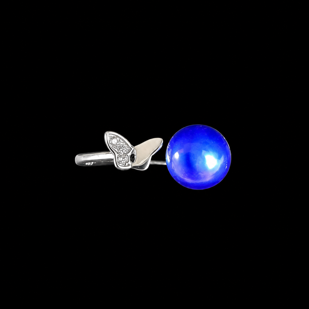Sweet Butterfly Pearl Ring