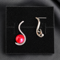 S Curl Drop Stud Earrings