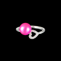 Glittering Heart Pearl Ring