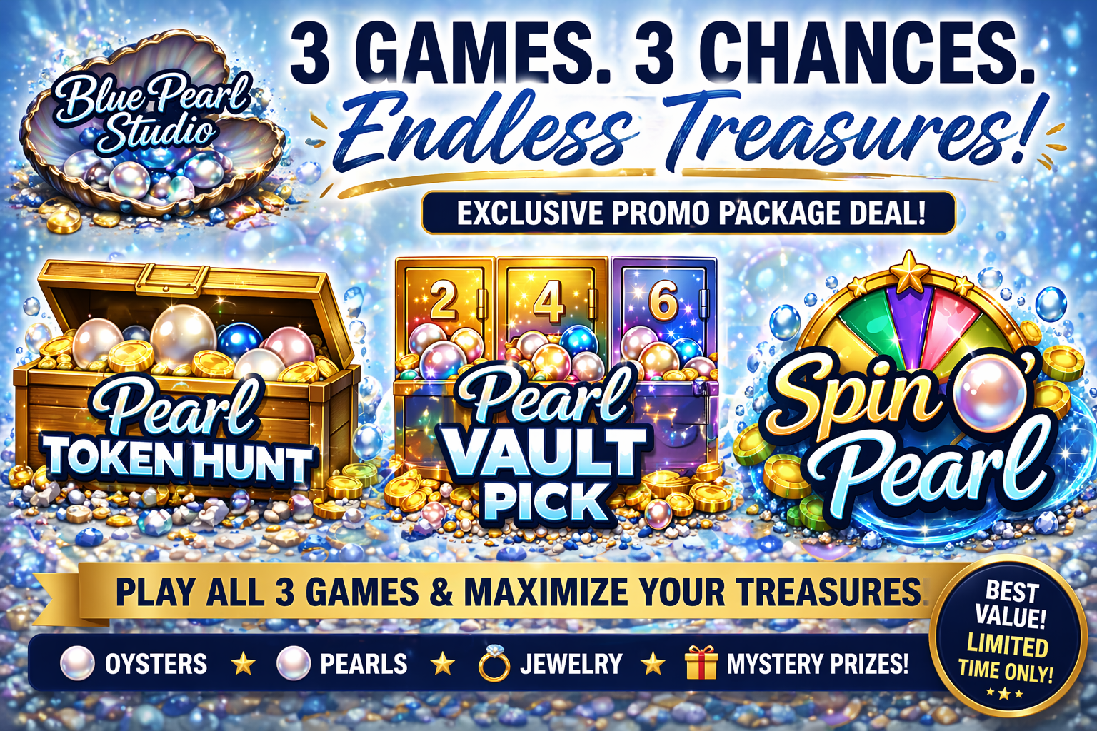 3 Games. 3 Chances. Endless Surprises.