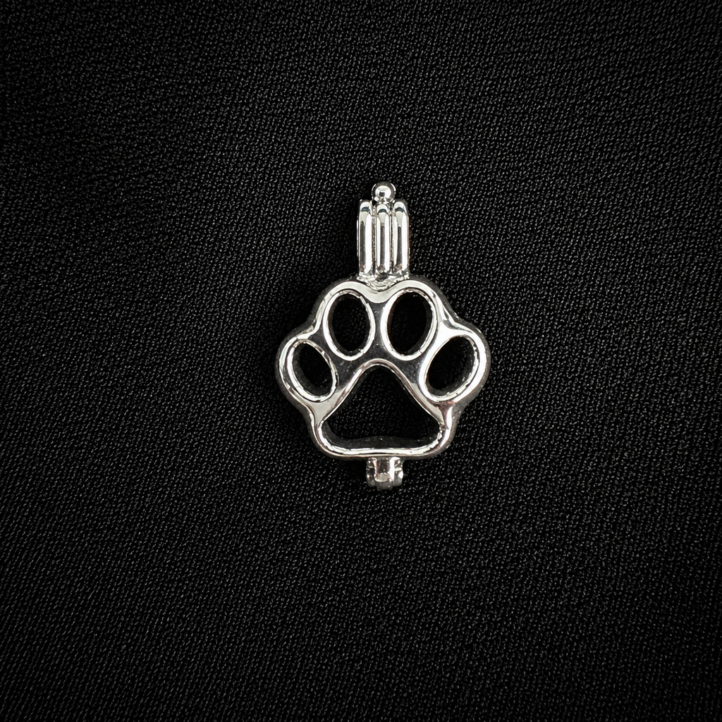 Paw Pendant Pearl Cage