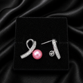 Breast Cancer Ribbon Earrings