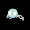 Twisted Sparkle Pearl Ring